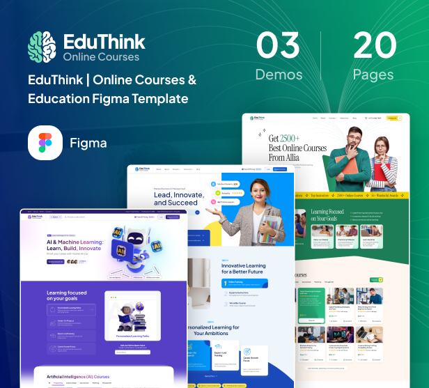 EduThink | Online Courses & Education Figma Template